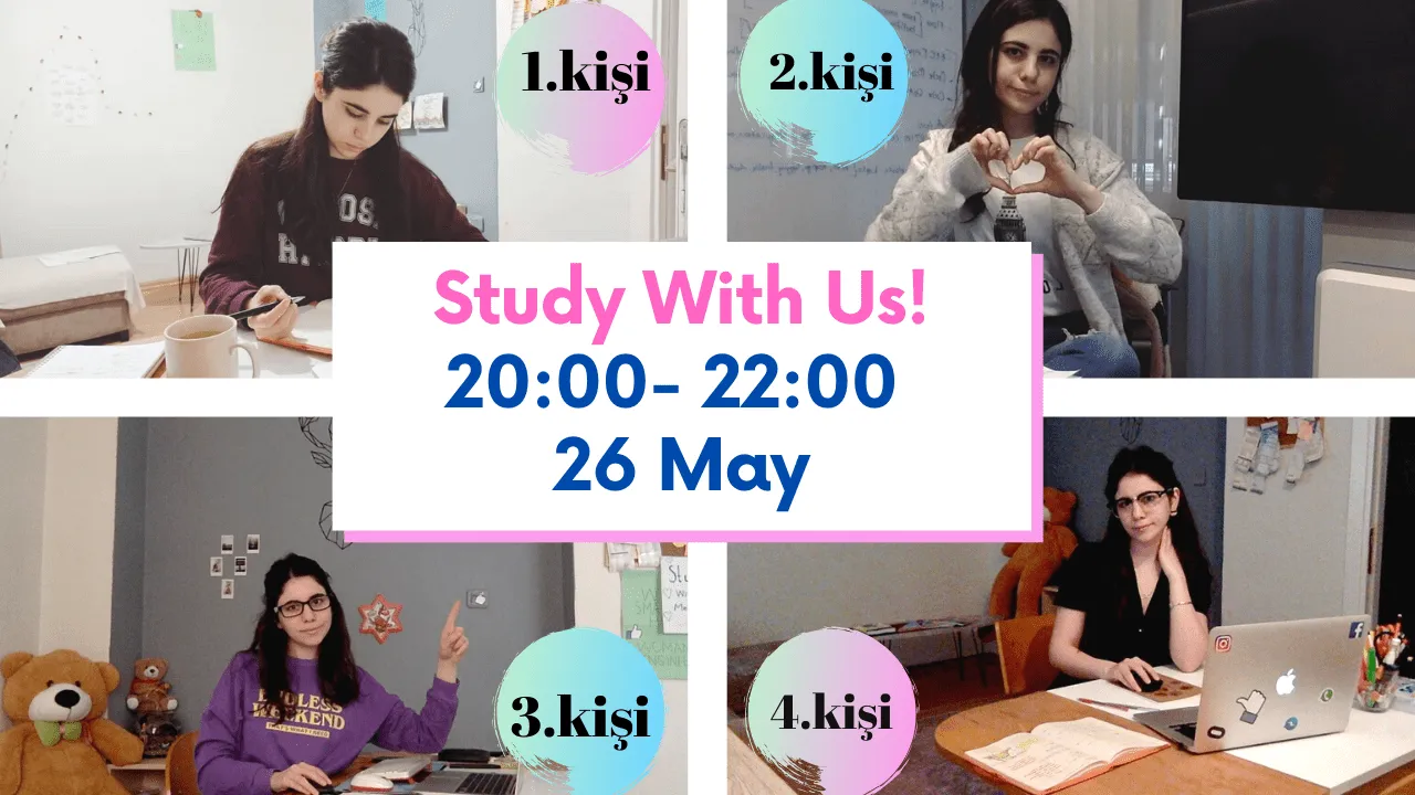 Hep Birlikte Canlı Ders Çalışıyoruz ! #StudyWithUs 17 Birlikte Çalışıyoruz