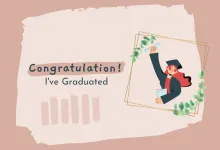 Green and Brown Illustrative Graduation Flat Card
