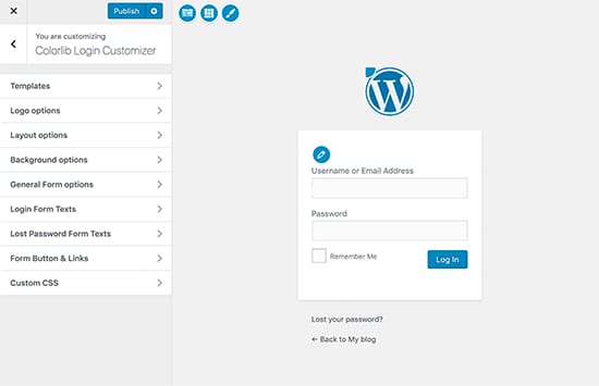 logincustomizer