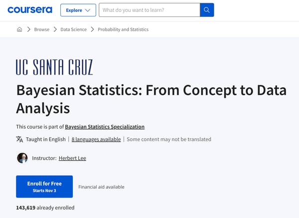 6 Best Free Online Courses for Statistics for Data Science in 2025 4 bayesian